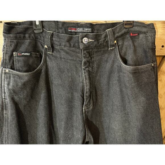 Fubu Apparel Company Men's W 38 x L 34 Black Serial No. 05092-05 Dark Demin - Picture 2 of 8